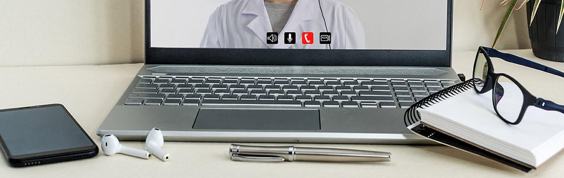 Téléconsultation d'un médecin dans le cadre de la Mutuelle partenaire SantéClair