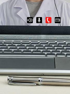 Téléconsultation d'un médecin dans le cadre de la Mutuelle partenaire SantéClair